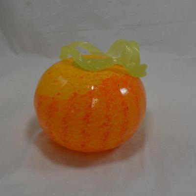 Hand Blown Art Glass Pumpkin