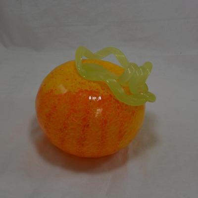 Hand Blown Art Glass Pumpkin