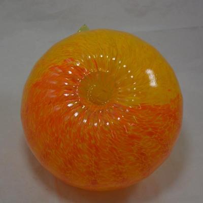 Hand Blown Art Glass Pumpkin