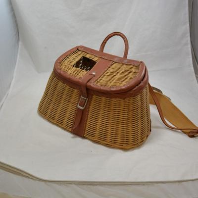 Vintage Wicker Fisherman's Creel