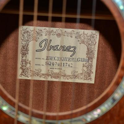 Ibanez Electric Acoustic Guitar EWC30QHERL 61201 w/ Gig Bag