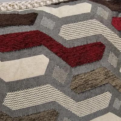 Alerfa Square Geometric Design Embroidery Cut  Throw Pillow Cover 20x20 (Set of 2)