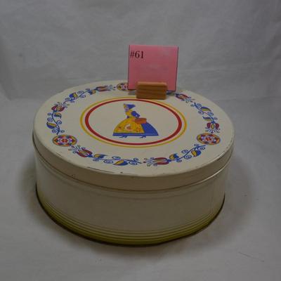 Vintage Quinlan's Pretzel Tin Measures 12.25