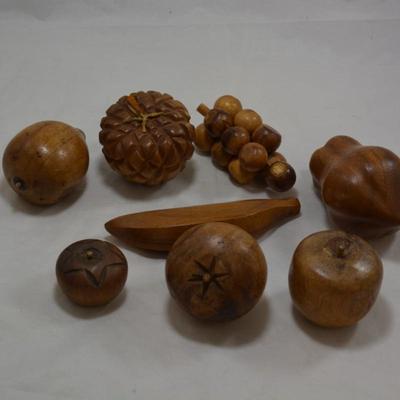 Lot of Vintage Wooden Fruit