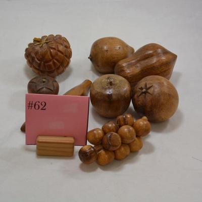 Lot of Vintage Wooden Fruit
