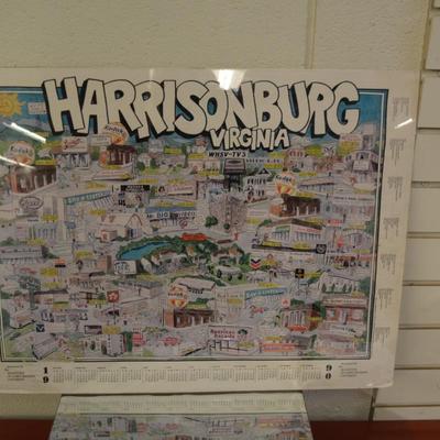 Local Vintage Harrisonburg, VA JMU Yearbook Advertising Calendar 1990