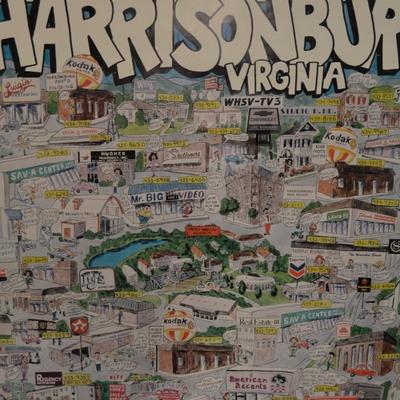 Local Vintage Harrisonburg, VA JMU Yearbook Advertising Calendar 1990