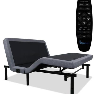 LYKE Home Laurel Cherry Full Size Bed w/DreamCloud Adjustable Bed Frame