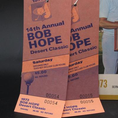 Vintage Bob Hope Autograph 14th Annual Desert Classic Souvenir Golf Magazine Program with Event Tickets