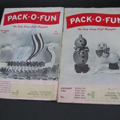 Vintage Pack-O-Fun The Only Scrap Craft Magazine Booklets
