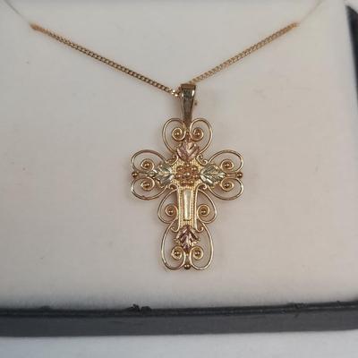 18K, 14K, & 10K Gold Cross Necklaces and Pendants (B5-BBL)