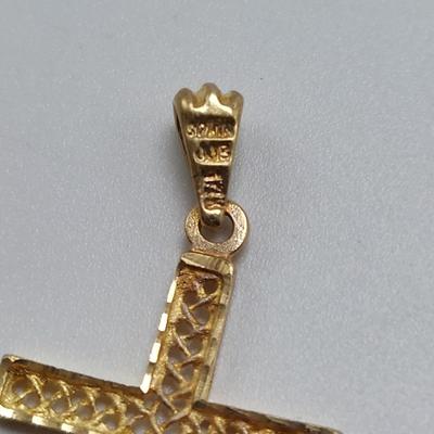 18K, 14K, & 10K Gold Cross Necklaces and Pendants (B5-BBL)