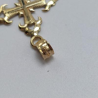 18K, 14K, & 10K Gold Cross Necklaces and Pendants (B5-BBL)