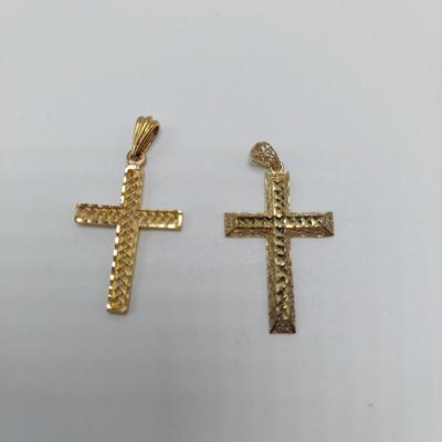 18K, 14K, & 10K Gold Cross Necklaces and Pendants (B5-BBL)