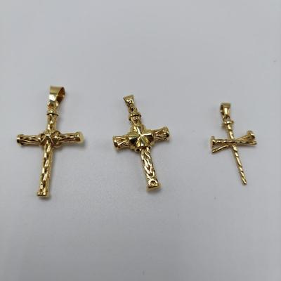 18K, 14K, & 10K Gold Cross Necklaces and Pendants (B5-BBL)