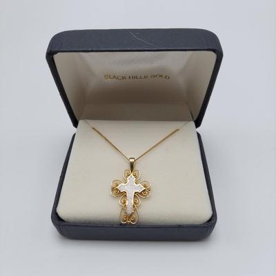 18K, 14K, & 10K Gold Cross Necklaces and Pendants (B5-BBL)
