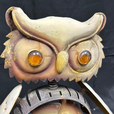 Cute Owl Bird Metal Garden Yard Art Statue