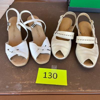 2 pairs of white shoes