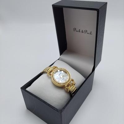 Two Gold Tone Quartz Watches by Peck & Peck and Alto (B5-BBL)