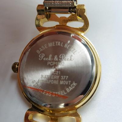 Two Gold Tone Quartz Watches by Peck & Peck and Alto (B5-BBL)
