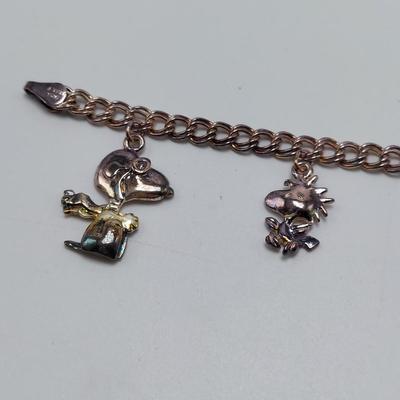 Peanuts Sterling Silver Charm Bracelet (B5-BBL)