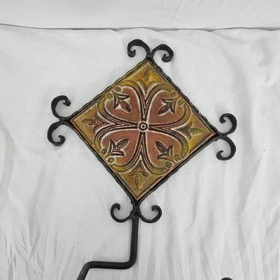 Black Wrought Iron Towel Holder