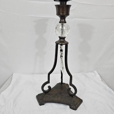 Vintage 16" Tall Taper Bronze Candle Holder