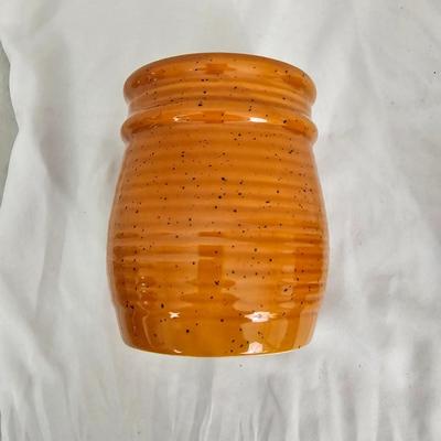 Small Ceramic Porcelain Pottery-Burnt Orange