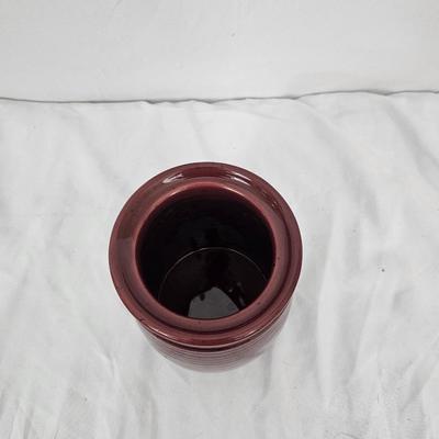 Small Ceramic Porcelain Pottery-Burgundy