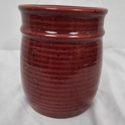Small Ceramic Porcelain Pottery-Burgundy