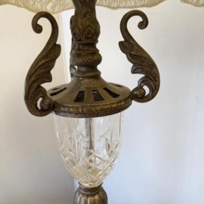Vintange Metal/Glass Table Lamps (Set of 2)