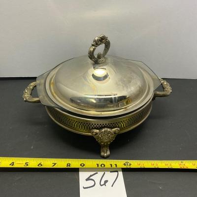 Silver Plated Three Legged Chafing Dish