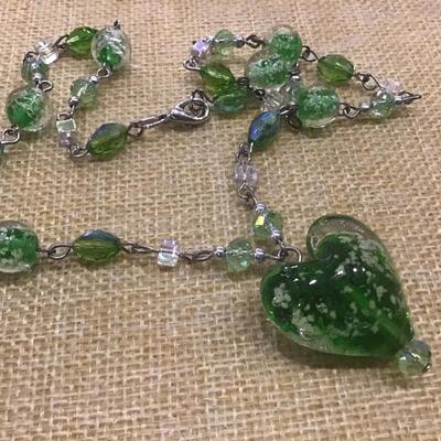 Crystal And Glass Necklace