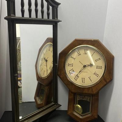 Wall Clock and Mirror