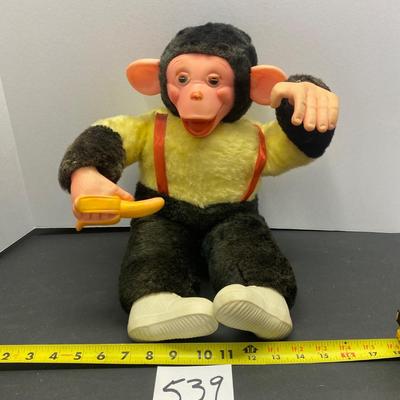 Vintage Rubber Faced Monkey w/Banana