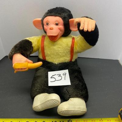 Vintage Rubber Faced Monkey w/Banana