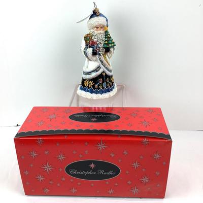 187 Christopher Radko "Folksy Fellow" Santa Ornament