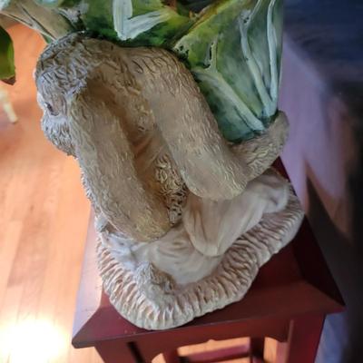 Pair of Peace Lily Plants, Planters, and Plant Stand (SR-DW)