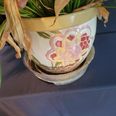 Pair of Peace Lily Plants, Planters, and Plant Stand (SR-DW)