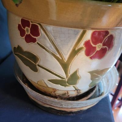 Pair of Peace Lily Plants, Planters, and Plant Stand (SR-DW)