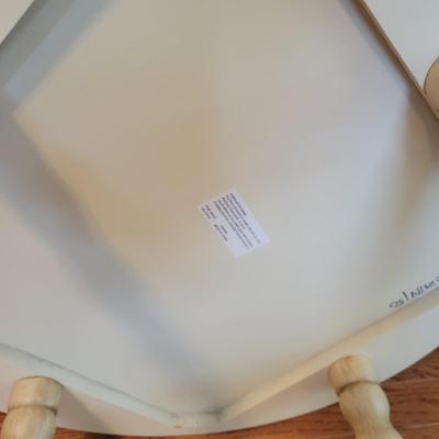 Wooden Side Table & a Wrought Iron & Tile Plant Stand (SR-DW)