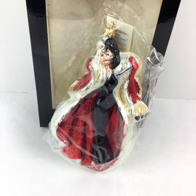 190 Christopher Radko "Cruella De Vil" Walt Disney Gallery Ornament NEW