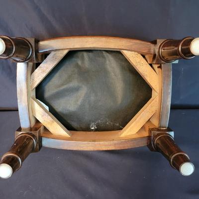 Crewel Work Embroidery Accent Pillows & a Small Footstool (SR-DW)