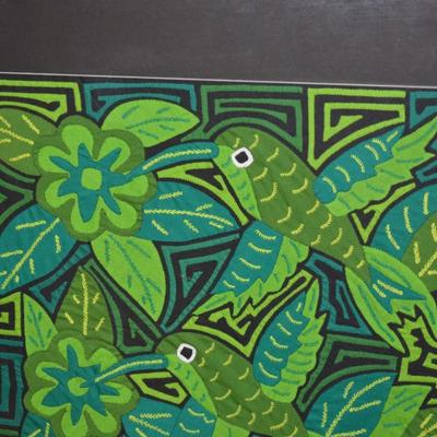 Stunning Framed & Matted Hand Crafted Vibrant Mola Applique