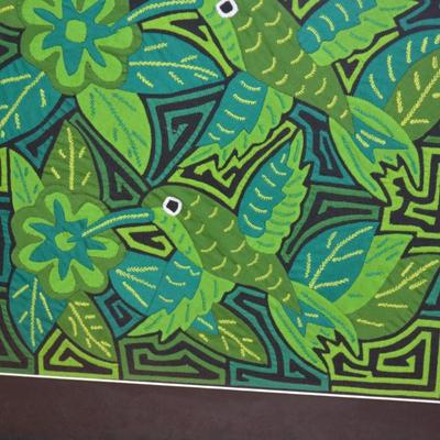 Stunning Framed & Matted Hand Crafted Vibrant Mola Applique