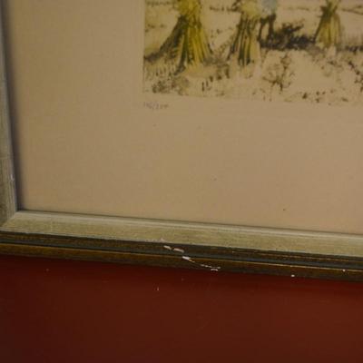 Roger Hebbelinck (1912-1987) Vintage Framed Artwork 346/350