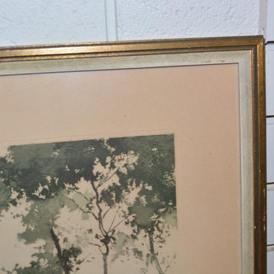 Roger Hebbelinck (1912-1987) Vintage Framed Artwork 346/350