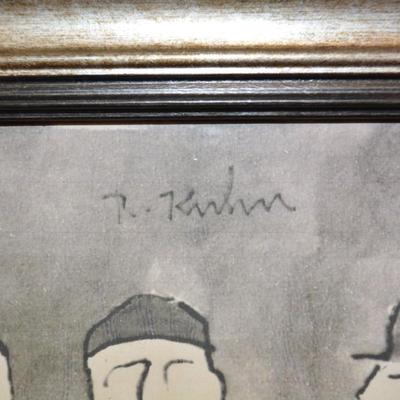 Unique & Rare Framed Artist Print by Robert E. Kuhn (Sculpture & Painter)