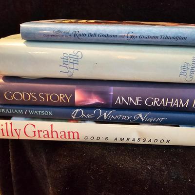 Autographed Books by Billy & Ruth Graham, Bob Terrell + Willow Tree Figurines (LR-JS)