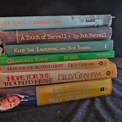 Autographed Books by Billy & Ruth Graham, Bob Terrell + Willow Tree Figurines (LR-JS)